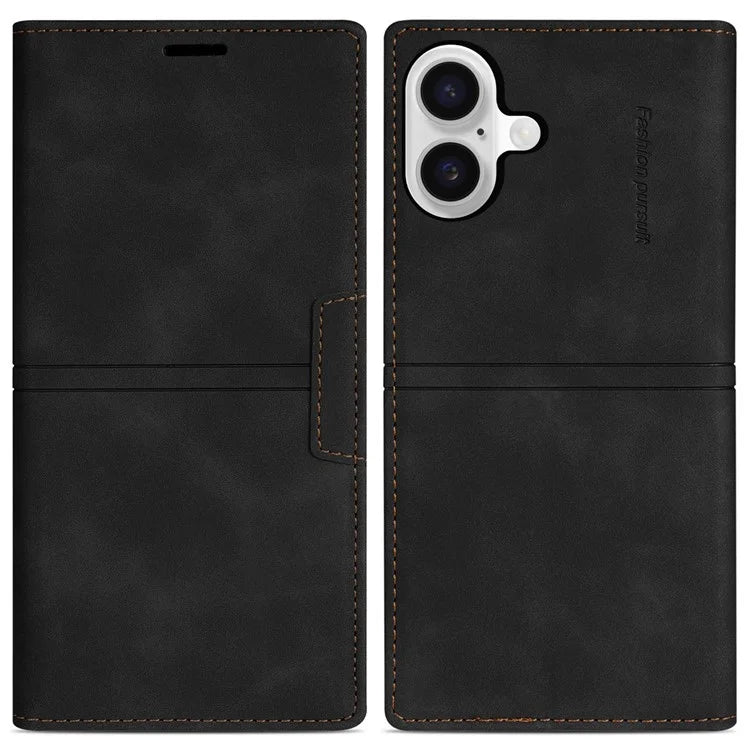 For iPhone 16 Wallet Case Magnetic Closing Leather Phone Cover