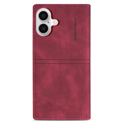 For iPhone 16 Wallet Case Magnetic Closing Leather Phone Cover