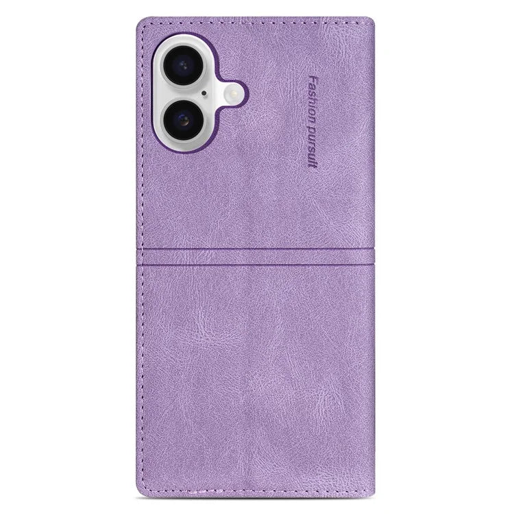 For iPhone 16 Wallet Case Magnetic Closing Leather Phone Cover