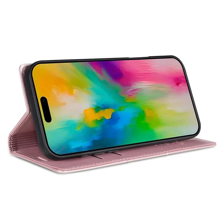 For iPhone 16 Wallet Case Magnetic Closing Leather Phone Cover