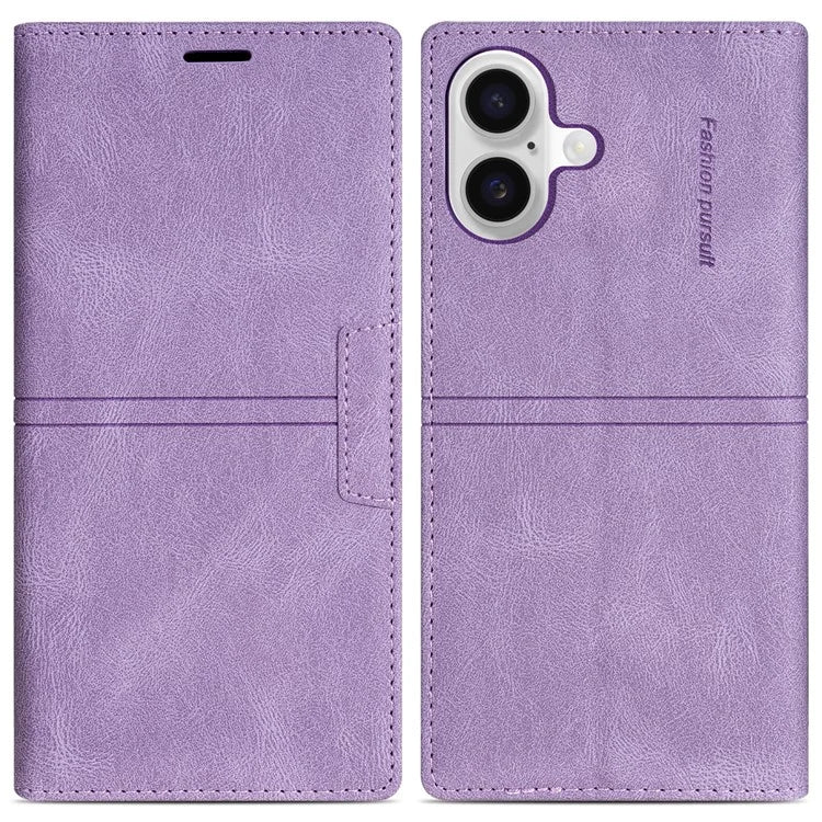 For iPhone 16 Plus Wallet Case Magnetic Closing Leather Phone Cover