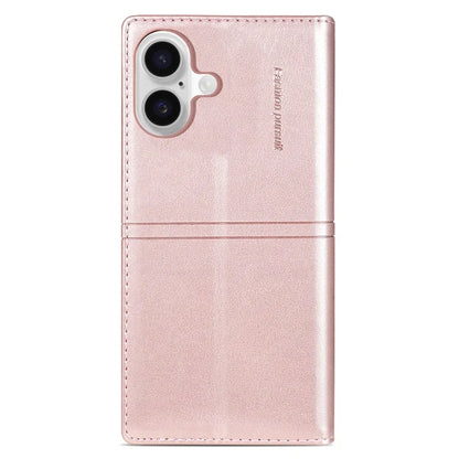 For iPhone 16 Plus Wallet Case Magnetic Closing Leather Phone Cover