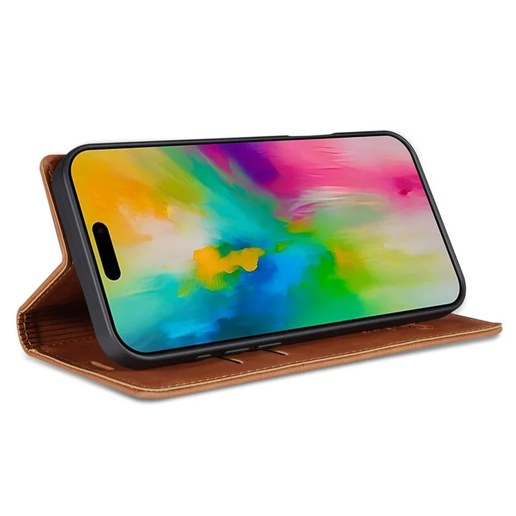 For iPhone 16 Plus Wallet Case Magnetic Closing Leather Phone Cover