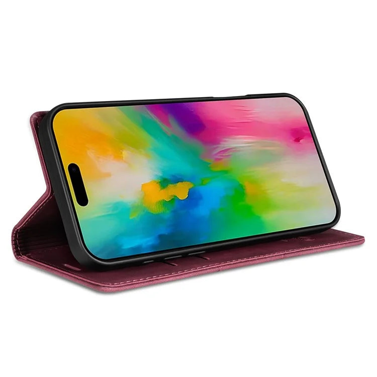 For iPhone 16 Plus Wallet Case Magnetic Closing Leather Phone Cover