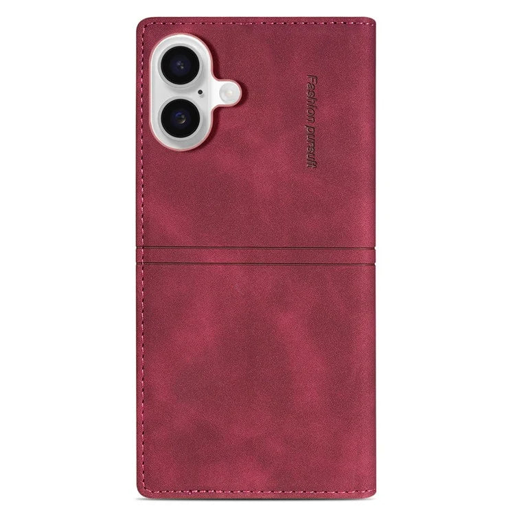 For iPhone 16 Plus Wallet Case Magnetic Closing Leather Phone Cover