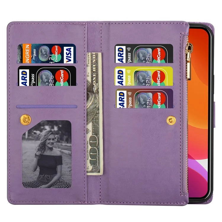 For iPhone 16 Case Starry Sky Carving Leather Wallet Phone Cover