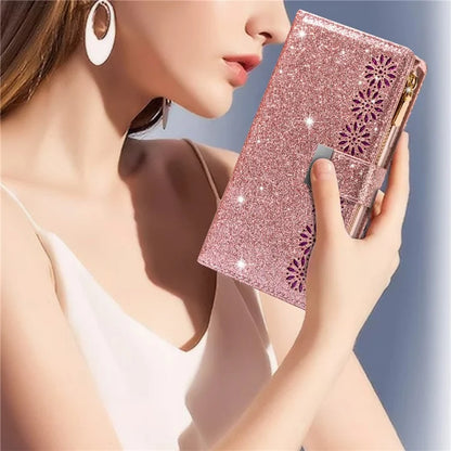 For iPhone 16 Case Starry Sky Carving Leather Wallet Phone Cover