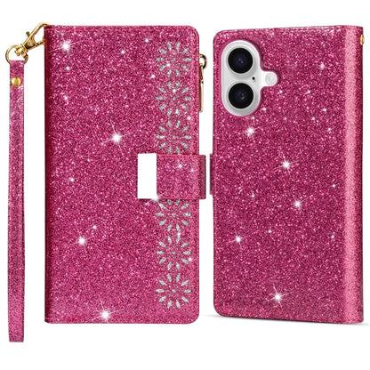 For iPhone 16 Case Starry Sky Carving Leather Wallet Phone Cover