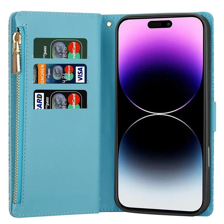 For iPhone 16 Plus Case Starry Sky Carving Leather Wallet Phone Cover