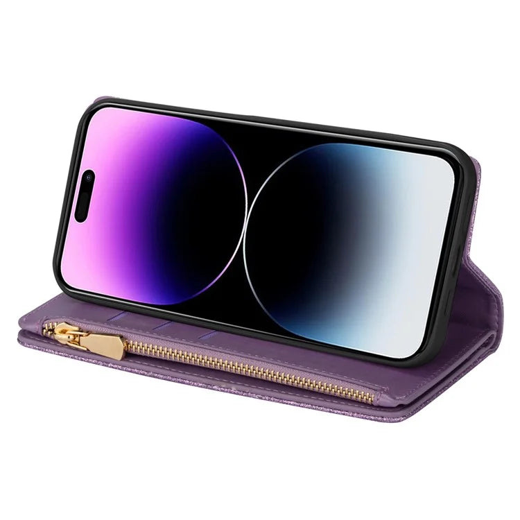For iPhone 16 Plus Case Starry Sky Carving Leather Wallet Phone Cover