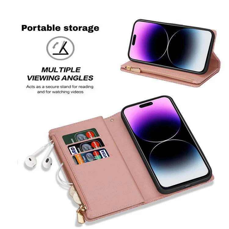 For iPhone 16 Plus Case Starry Sky Carving Leather Wallet Phone Cover