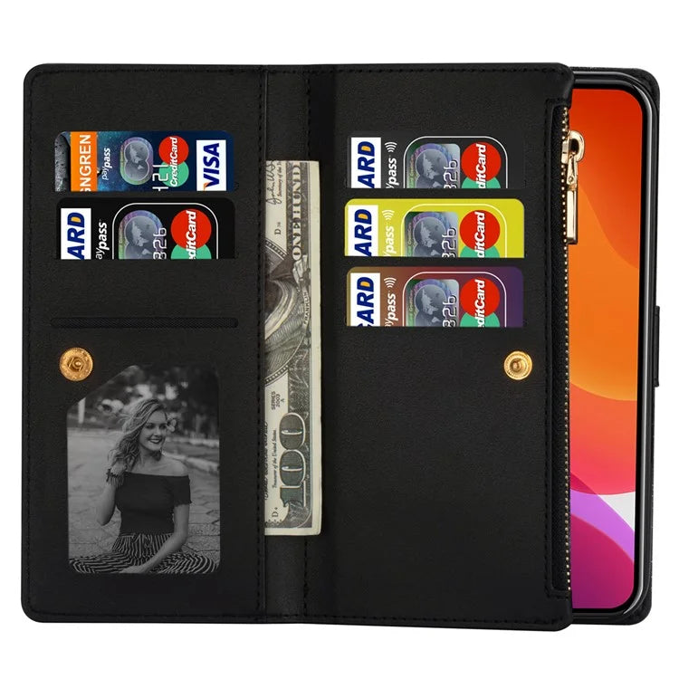 For iPhone 16 Plus Case Starry Sky Carving Leather Wallet Phone Cover