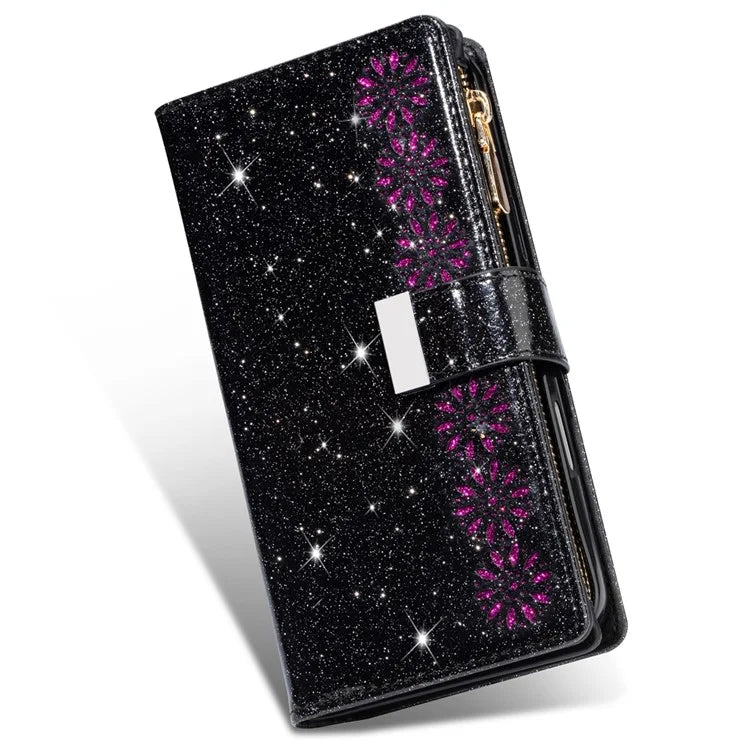 For iPhone 16 Plus Case Starry Sky Carving Leather Wallet Phone Cover