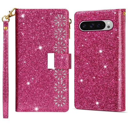 For Google Pixel 9 Pro  /  Pixel 9 Case Starry Sky Carving Leather Wallet Phone Cover