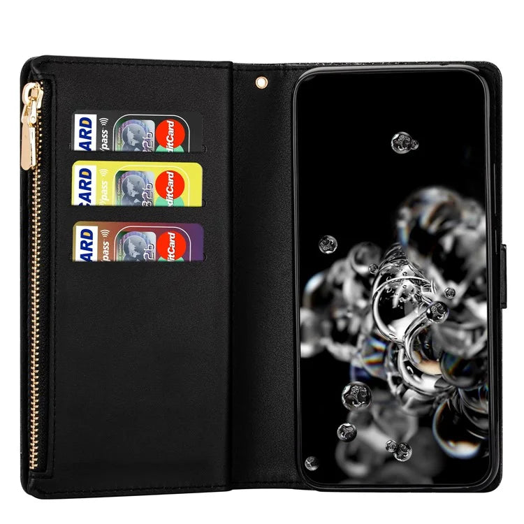 For Google Pixel 9 Pro  /  Pixel 9 Case Starry Sky Carving Leather Wallet Phone Cover