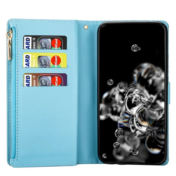 For Google Pixel 9 Pro  /  Pixel 9 Case Starry Sky Carving Leather Wallet Phone Cover