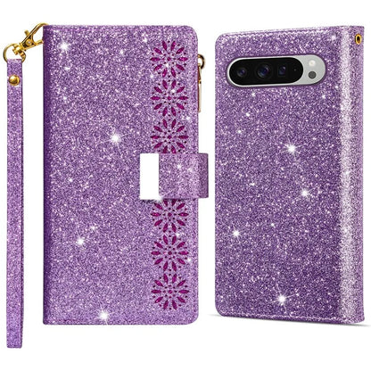 For Google Pixel 9 Pro  /  Pixel 9 Case Starry Sky Carving Leather Wallet Phone Cover
