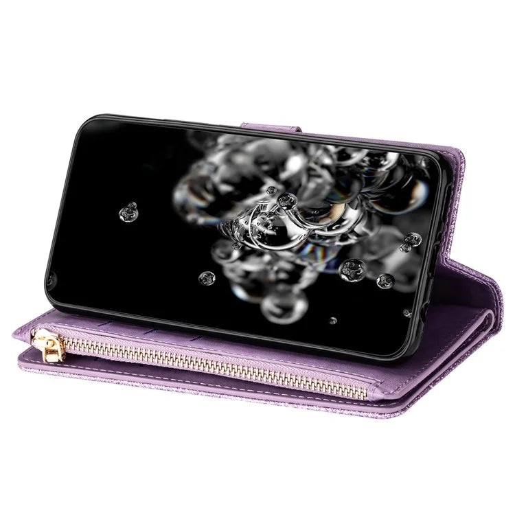 For Google Pixel 9 Pro  /  Pixel 9 Case Starry Sky Carving Leather Wallet Phone Cover