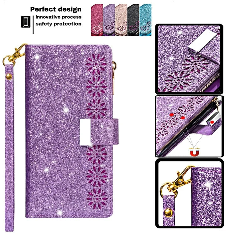 For Google Pixel 9 Pro  /  Pixel 9 Case Starry Sky Carving Leather Wallet Phone Cover