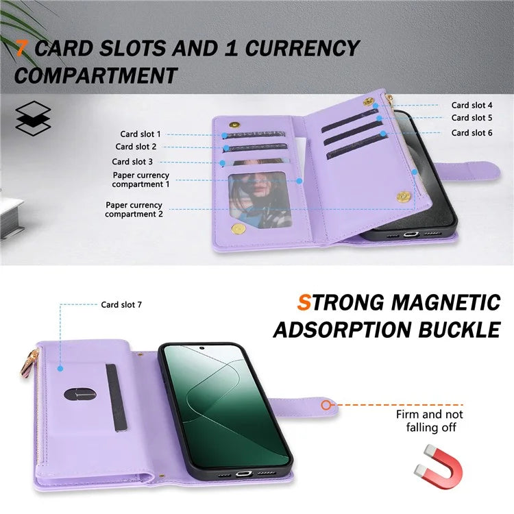 For Google Pixel 9 Pro XL Case Rhombus Stitching Leather Wallet Phone Cover with Long  /  Short Strap