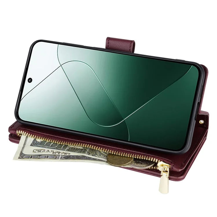 For Google Pixel 9 Pro XL Case Rhombus Stitching Leather Wallet Phone Cover with Long  /  Short Strap