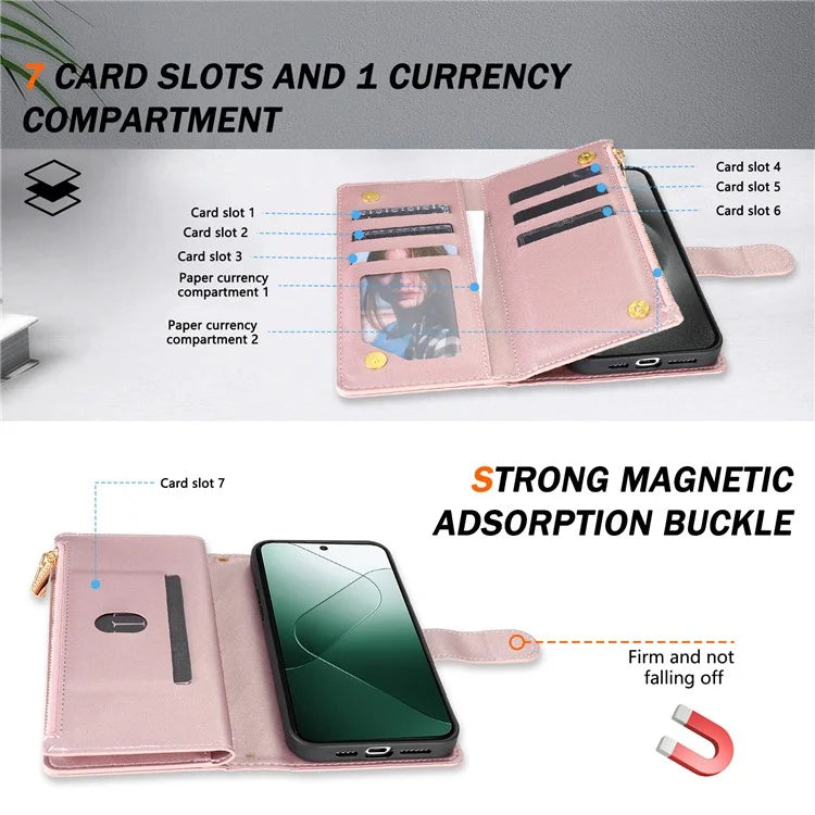 For Google Pixel 9 Pro XL Case Rhombus Stitching Leather Wallet Phone Cover with Long  /  Short Strap