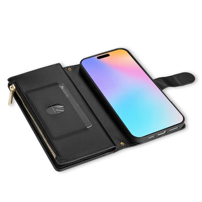 For iPhone 16 Plus Case Rhombus Stitching Leather Wallet Phone Cover with Long  /  Short Strap