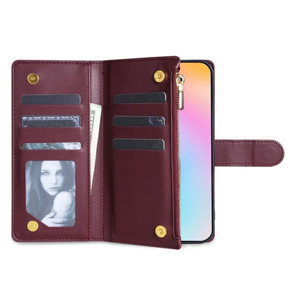 For iPhone 16 Plus Case Rhombus Stitching Leather Wallet Phone Cover with Long  /  Short Strap