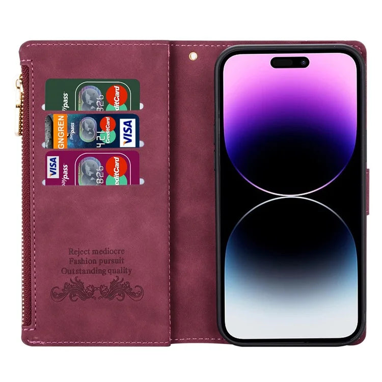 For iPhone 16 Wallet Case Color Splicing Leather Phone Cover with Stand