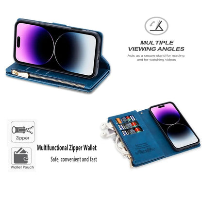 For iPhone 16 Plus Wallet Case Color Splicing Leather Phone Cover with Stand