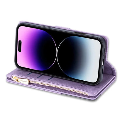 For iPhone 16 Plus Wallet Case Color Splicing Leather Phone Cover with Stand