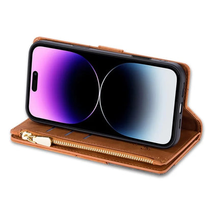 For iPhone 16 Plus Wallet Case Color Splicing Leather Phone Cover with Stand