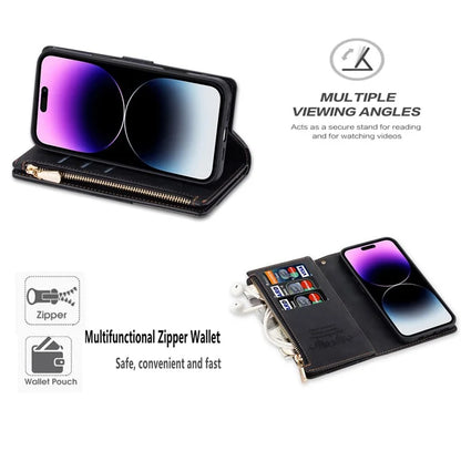 For iPhone 16 Plus Wallet Case Color Splicing Leather Phone Cover with Stand