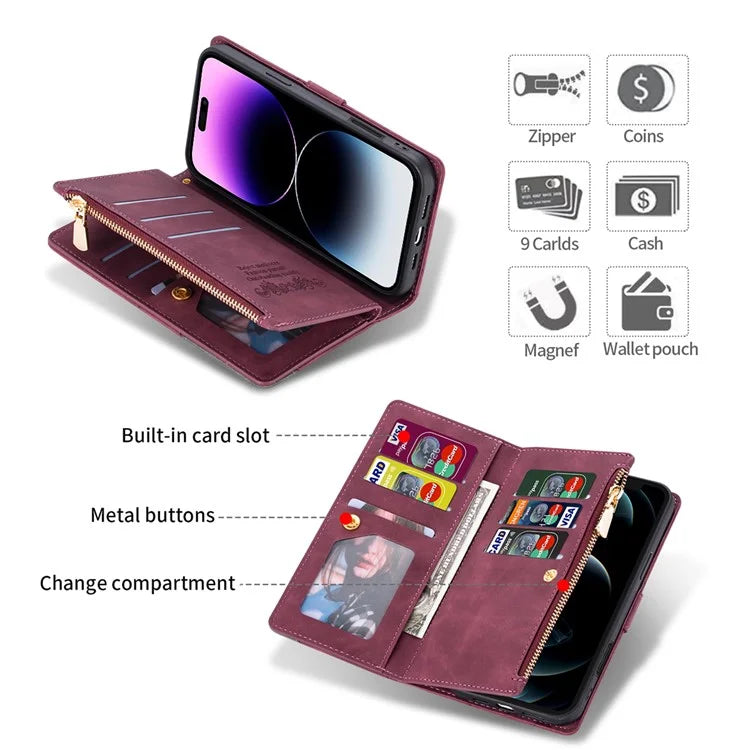 For iPhone 16 Plus Wallet Case Color Splicing Leather Phone Cover with Stand