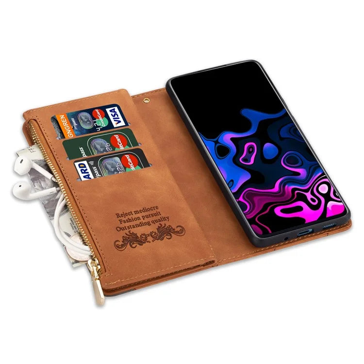 For Google Pixel 9 / 9 Pro Wallet Case Color Splicing Leather Phone Cover with Stand