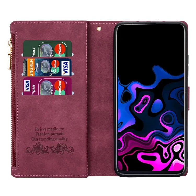 For Google Pixel 9 / 9 Pro Wallet Case Color Splicing Leather Phone Cover with Stand