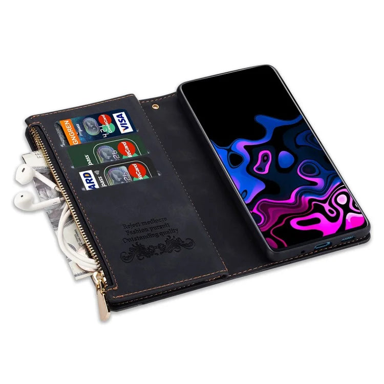 For Google Pixel 9 / 9 Pro Wallet Case Color Splicing Leather Phone Cover with Stand