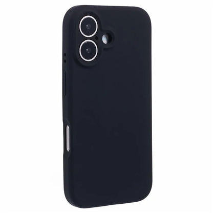 For iPhone 16 Plus Case PC+Liquid Silicone Protective Phone Cover with Microfiber Lining