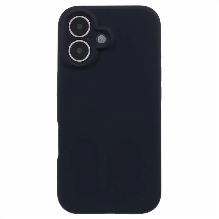 For iPhone 16 Plus Case PC+Liquid Silicone Protective Phone Cover with Microfiber Lining