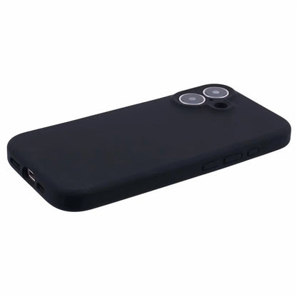 For iPhone 16 Plus Case PC+Liquid Silicone Protective Phone Cover with Microfiber Lining