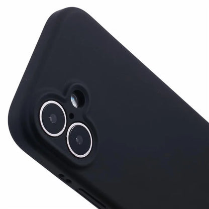 For iPhone 16 Plus Case PC+Liquid Silicone Protective Phone Cover with Microfiber Lining