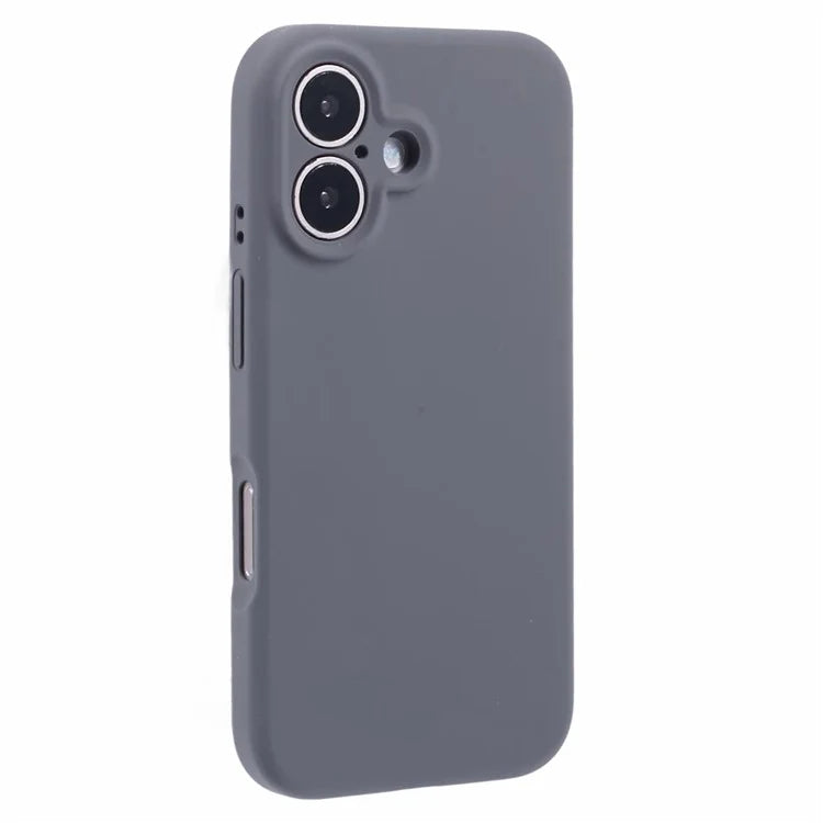 For iPhone 16 Plus Case PC+Liquid Silicone Protective Phone Cover with Microfiber Lining