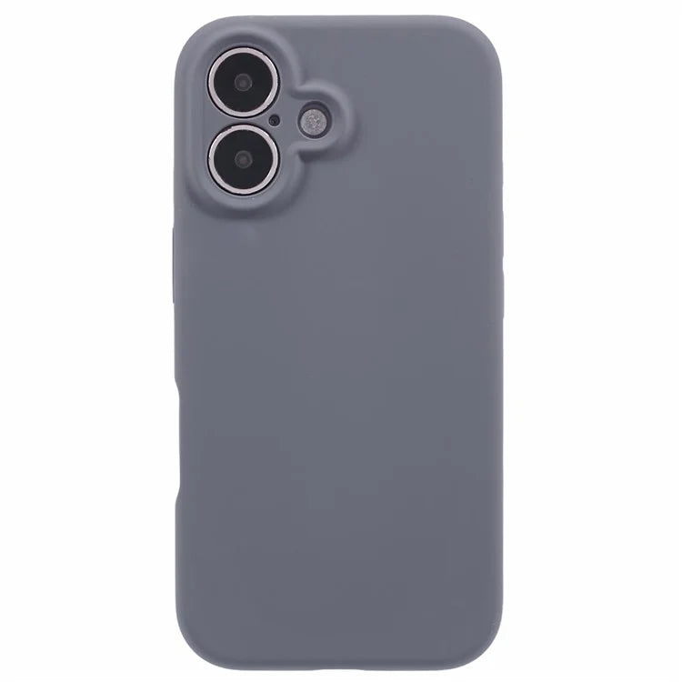 For iPhone 16 Plus Case PC+Liquid Silicone Protective Phone Cover with Microfiber Lining