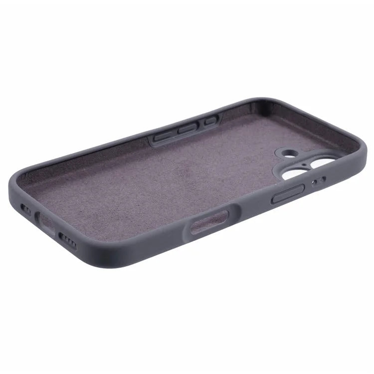 For iPhone 16 Plus Case PC+Liquid Silicone Protective Phone Cover with Microfiber Lining