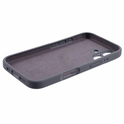 For iPhone 16 Plus Case PC+Liquid Silicone Protective Phone Cover with Microfiber Lining