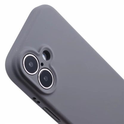 For iPhone 16 Plus Case PC+Liquid Silicone Protective Phone Cover with Microfiber Lining
