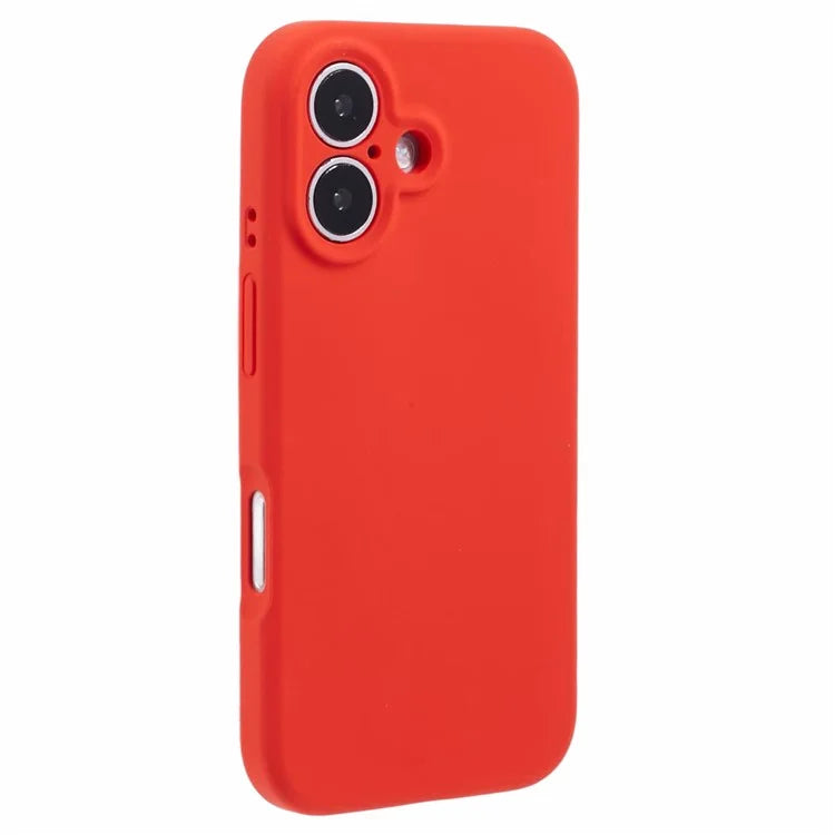 For iPhone 16 Plus Case PC+Liquid Silicone Protective Phone Cover with Microfiber Lining