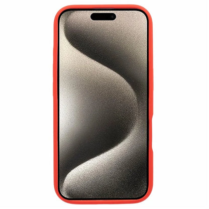 For iPhone 16 Plus Case PC+Liquid Silicone Protective Phone Cover with Microfiber Lining