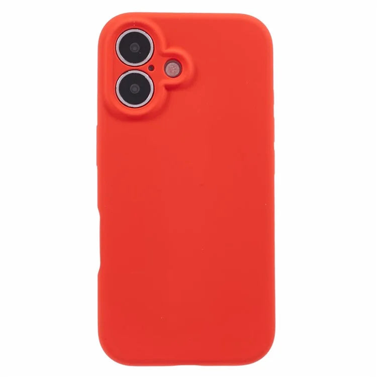 For iPhone 16 Plus Case PC+Liquid Silicone Protective Phone Cover with Microfiber Lining