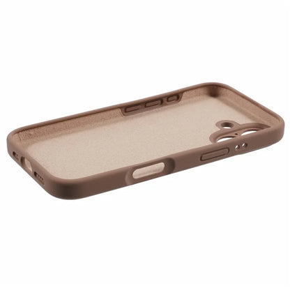 For iPhone 16 Plus Case PC+Liquid Silicone Protective Phone Cover with Microfiber Lining